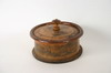 Appraisal: SPICE BOX Wonderful th C turned wooden Mauchline Ware spice