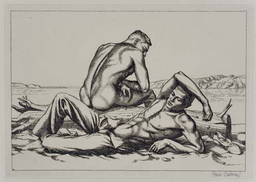 Appraisal: PAUL CADMUS Two Boys on a Beach No Etching x