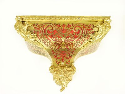 Appraisal: A late th century boulle bracket with gilt brass mounts