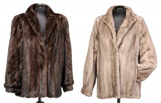 Appraisal: Two Fur Jackets one mink monogram JMJ interior medium to