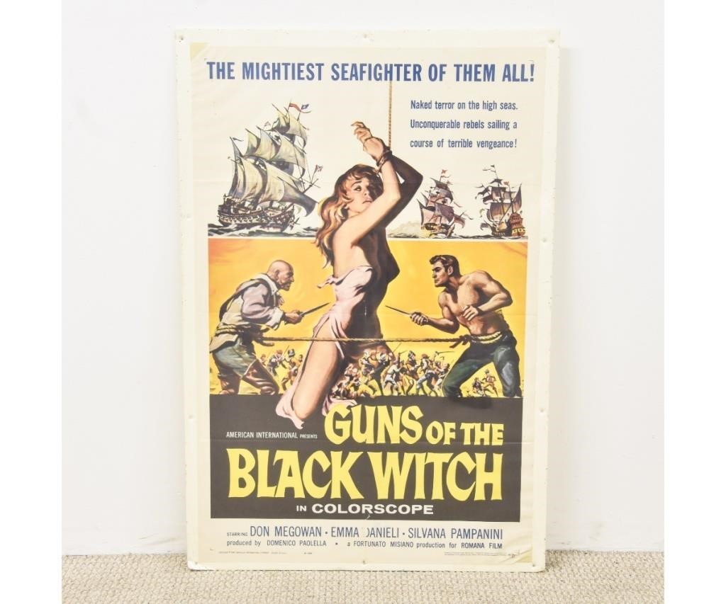 Appraisal: Movie Guns of the Black Witch poster shrink wrapped with