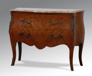 Appraisal: th c bronze mounted marble top commode th century French