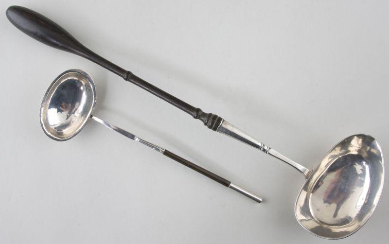 Appraisal: Two Silver Drink Ladles th century the first an English