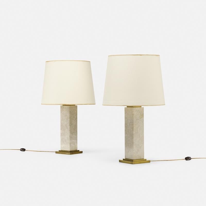 Appraisal: T H Robsjohn-Gibbings table lamps model no pair T H