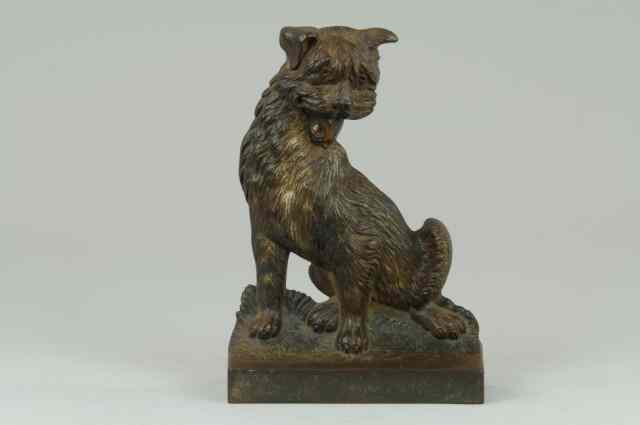 Appraisal: B H CAIRN TERRIER Bradley Hubbard dog doorstop with whimsical