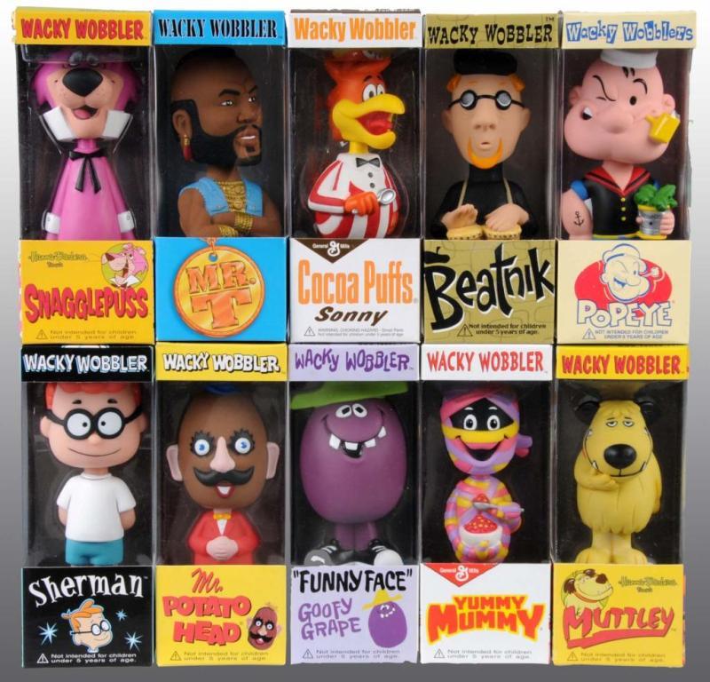 Appraisal: Lot of Contemporary Funko Wacky Wobblers Description All in original