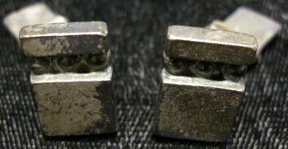 Appraisal: Sterling silver cufflinks Georg Jensen Rectangular form