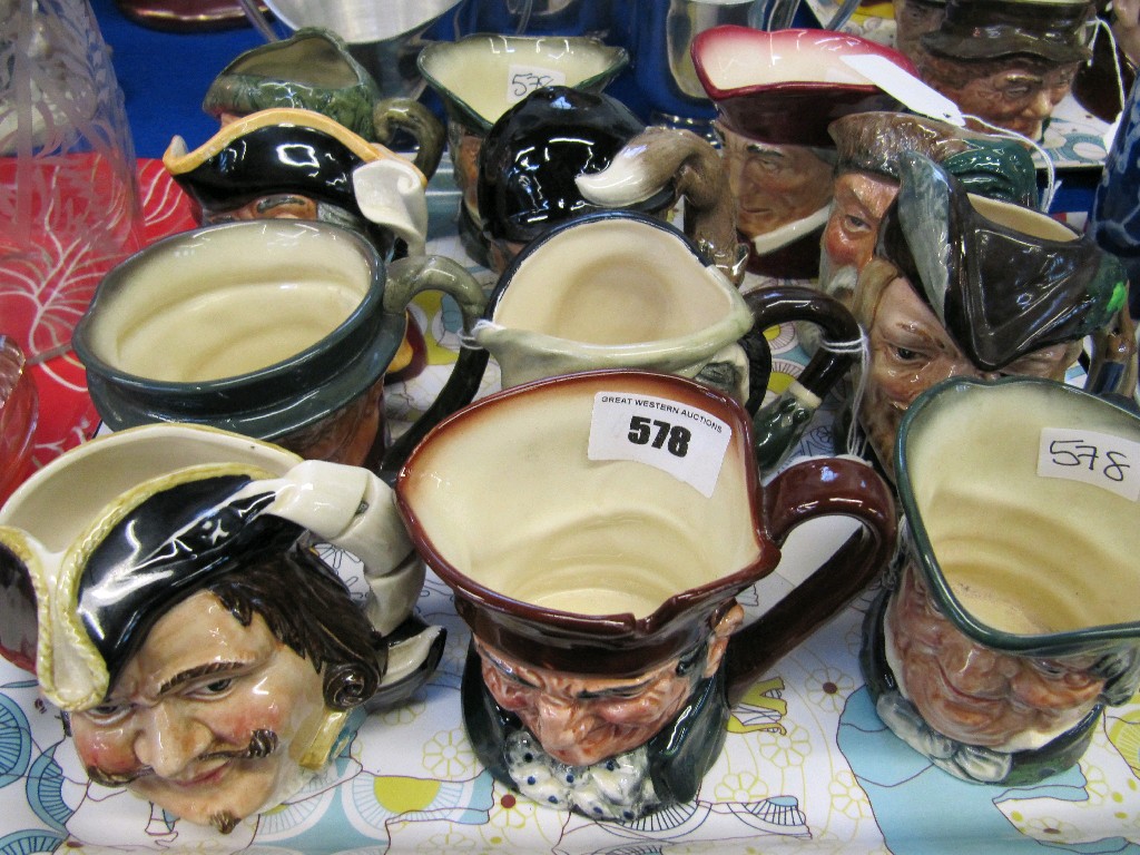 Appraisal: Twelve Royal Doulton character jugs to include Capt Henry Morgan