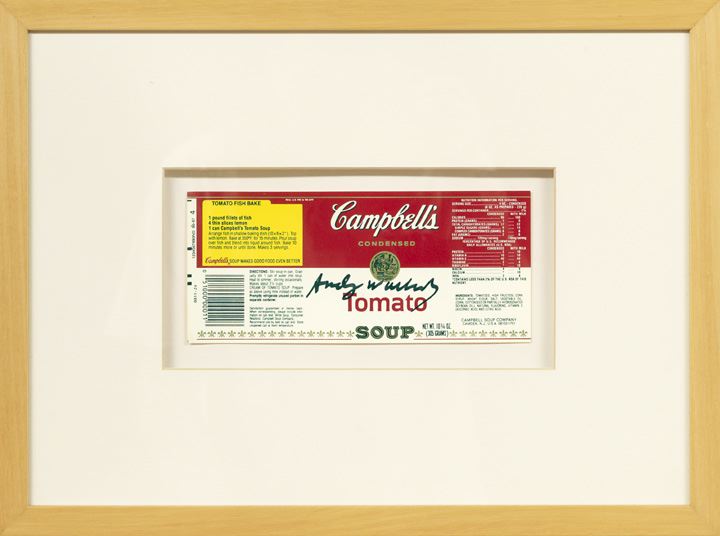 Appraisal: Andy Warhol American - Campbell's Tomato Soup Label signed in