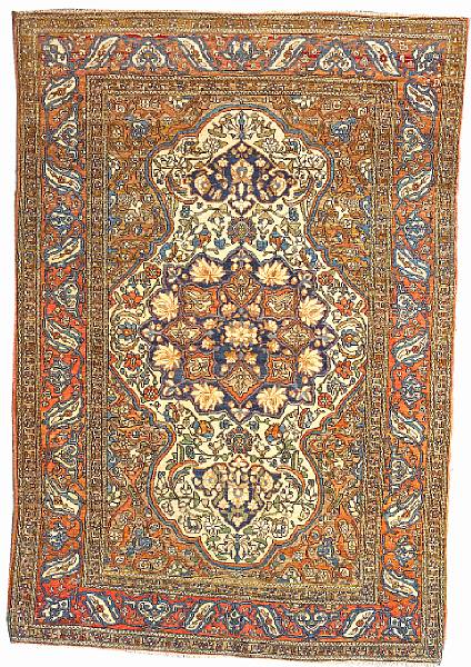 Appraisal: An Isphahan rug Central Persia late th century size approximately