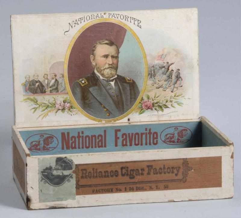 Appraisal: National Favorite Cigar Box Description Circa New York Depicts Ulysses