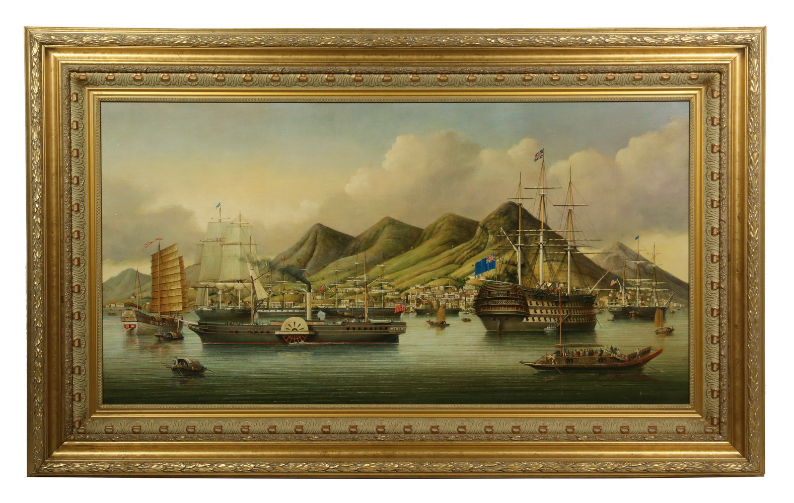 Appraisal: BRIAN COOLE MA UK - Hong Kong Harbor with British