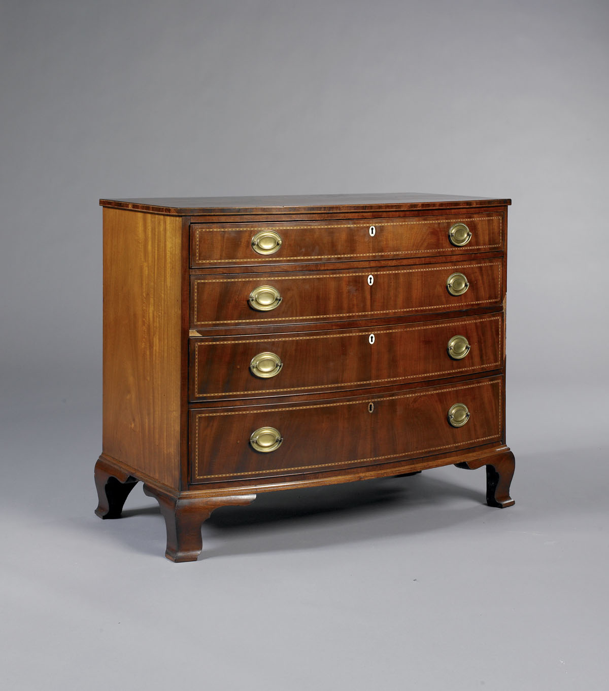 Appraisal: BOSTON FEDERAL INLAID MAHOGANY BOWFRONT CHEST OF DRAWERS IN THE