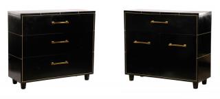 Appraisal: Pair Kroehler Furniture Art Deco Lacquered Chests Kroehler Furniture American