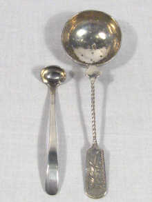 Appraisal: Russian Interest A silver tea strainer ladle pre-revolution assay mark