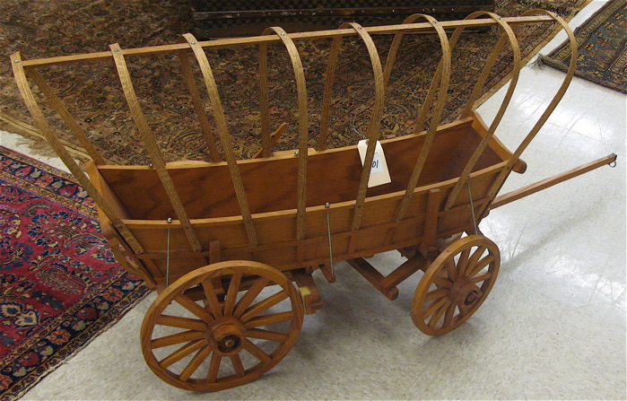 Appraisal: AMERICAN CONESTOGA WAGON MODEL custom made in finished oak representing