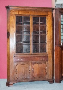 Appraisal: a North Carolina Walnut Corner Cupboard North Carolina Walnut Corner