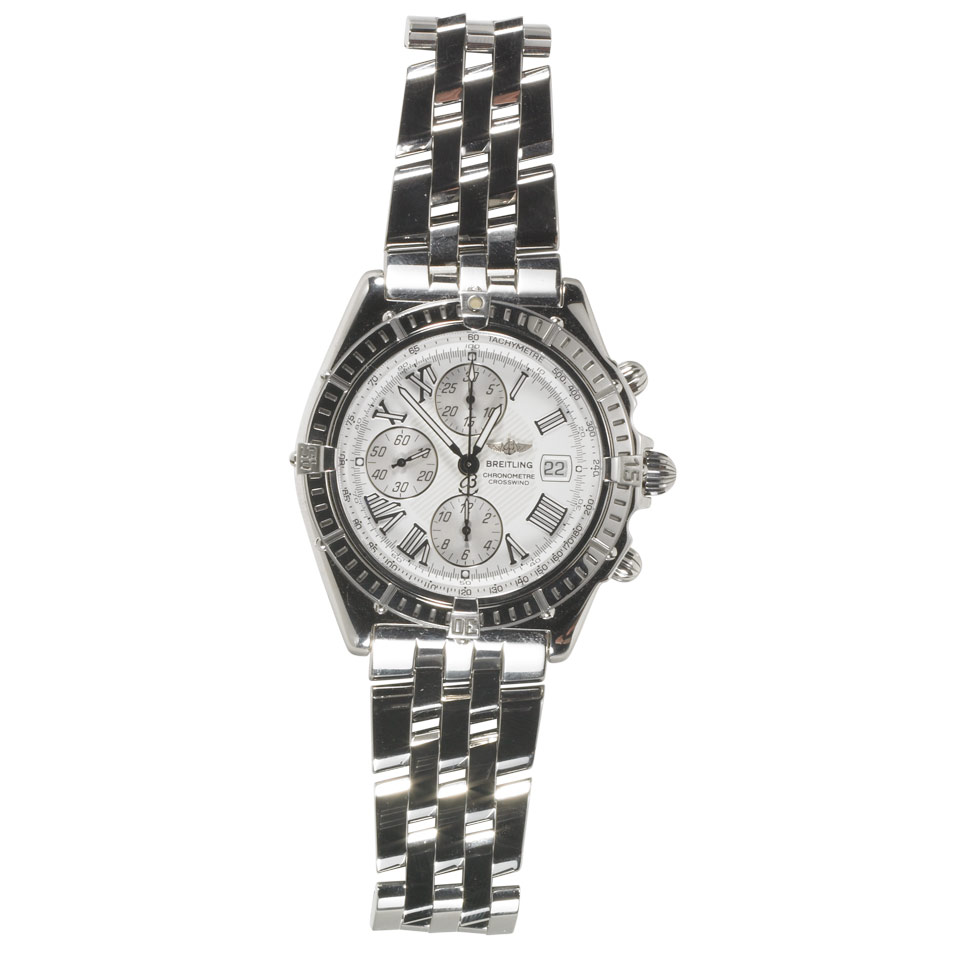 Appraisal: Breitling Crosswind Wristwatch With Date And Chronograph circa automatic wind