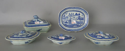 Appraisal: Four canton covered dishes together with a platter pcs