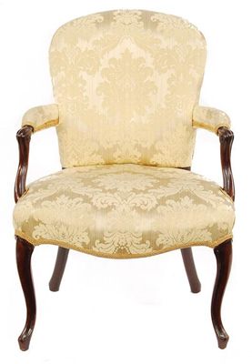 Appraisal: A George III open armchair the shaped back arms and