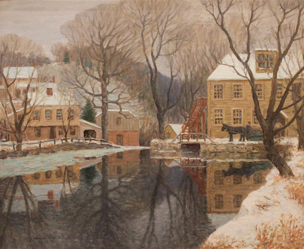 Appraisal: WINFIELD SCOTT CLIME AMERICAN SCHOOL - THE MILL POND Oil