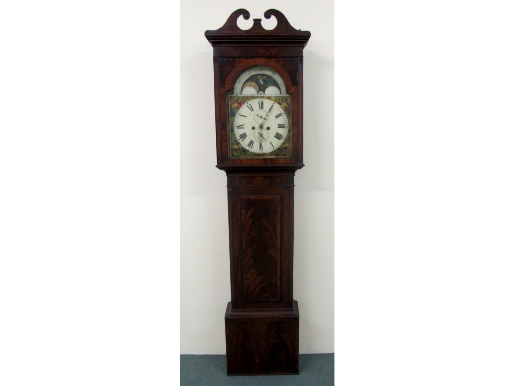 Appraisal: A th Century mahogany eight day longcase clock the hood