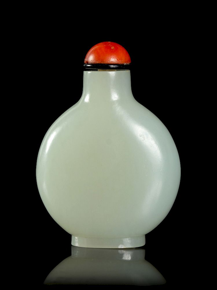 Appraisal: A White Jade Snuff Bottle Height in cm A White