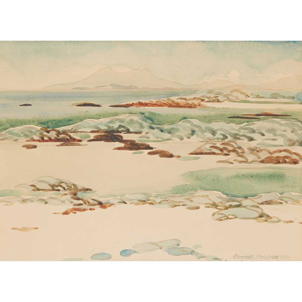 Appraisal: ELIZABETH MARY WATT - BY THE SHORE watercolour signed and