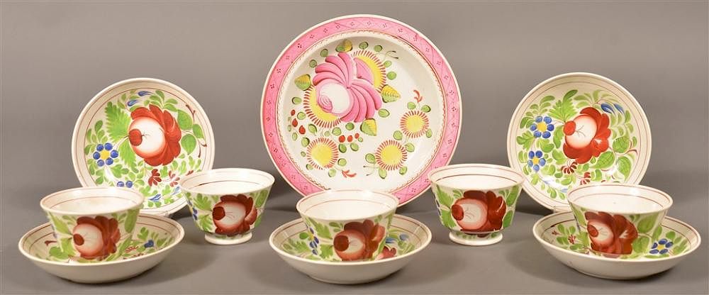 Appraisal: Lot of Early th Century Rose Decorated China Lot of