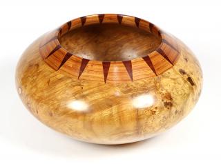 Appraisal: American wood turned bowl American wood turned bowl by Warren