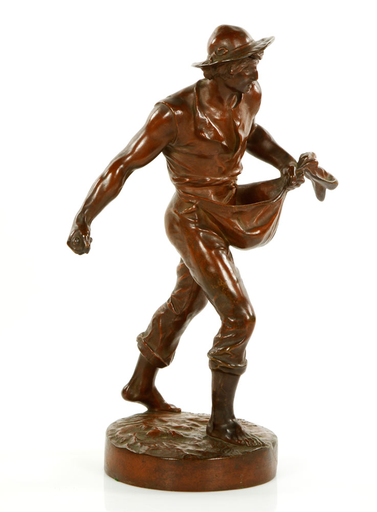 Appraisal: - th C French Bronze The Sower th century French