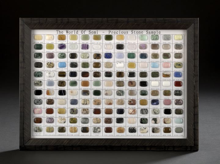 Appraisal: Interesting Shadowboxed The World of Semi-Precious Stone Sample containing one