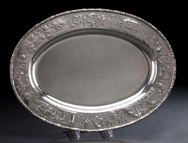 Appraisal: Good Samuel Kirk Son Sterling Silver Platter first quarter th