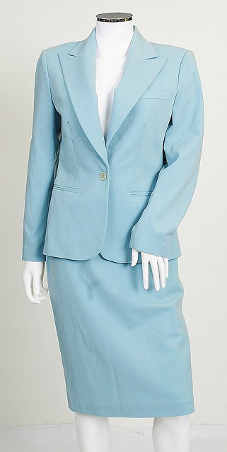 Appraisal: A Alexander McQueen two piece pale blue wool skirt suit