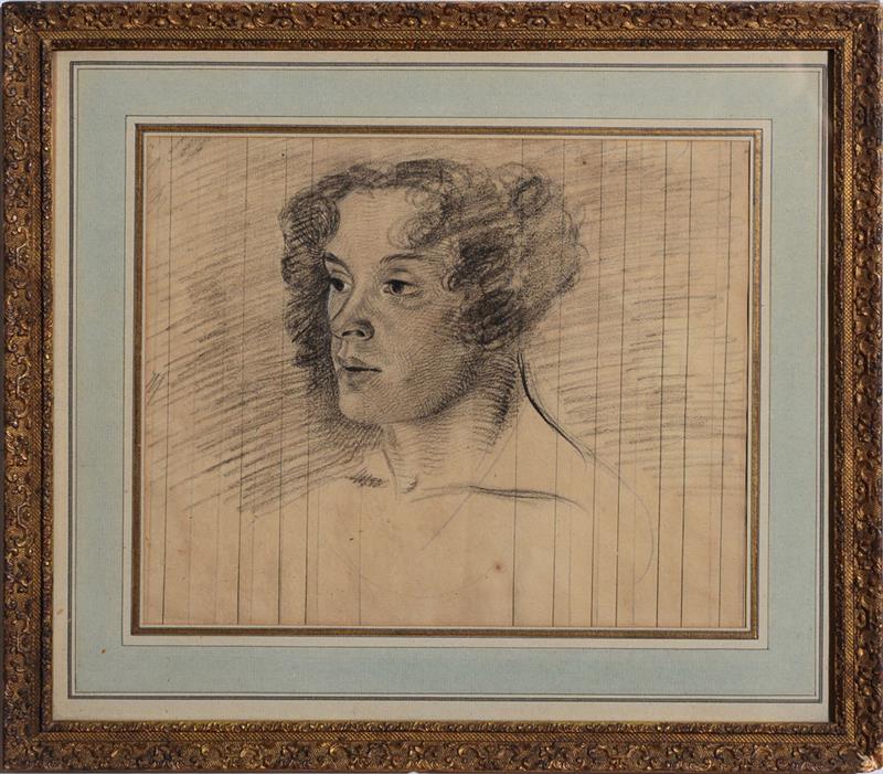 Appraisal: ATTRIBUTED TO EUG NE DELACROIX - PORTRAIT OF MME PIERRET