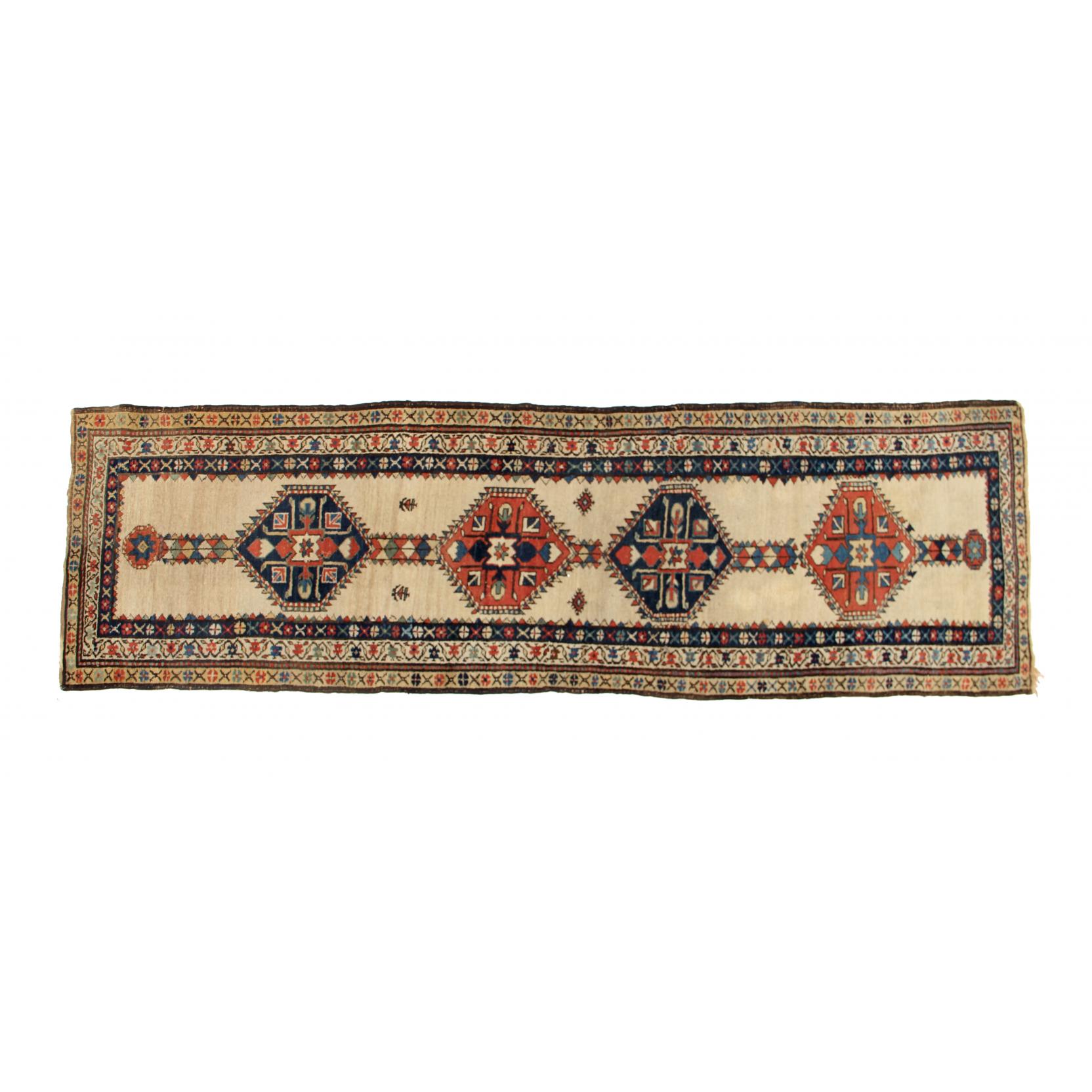 Appraisal: Northwest Persia Runner circa s wool foundation ivory field with