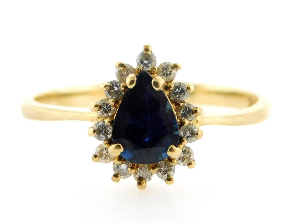 Appraisal: JEWELRY K Sapphire and diamond ring mounting stamped and tested