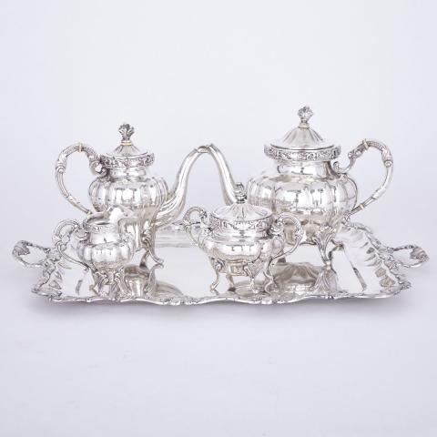 Appraisal: Austro-Hungarian Silver Tea and Coffee Service Pest c comprising five