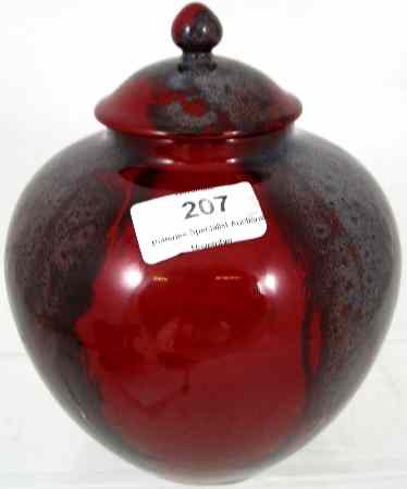 Appraisal: Royal Doulton Burslem Artwares Flambe Canton Ginger Jar height cm