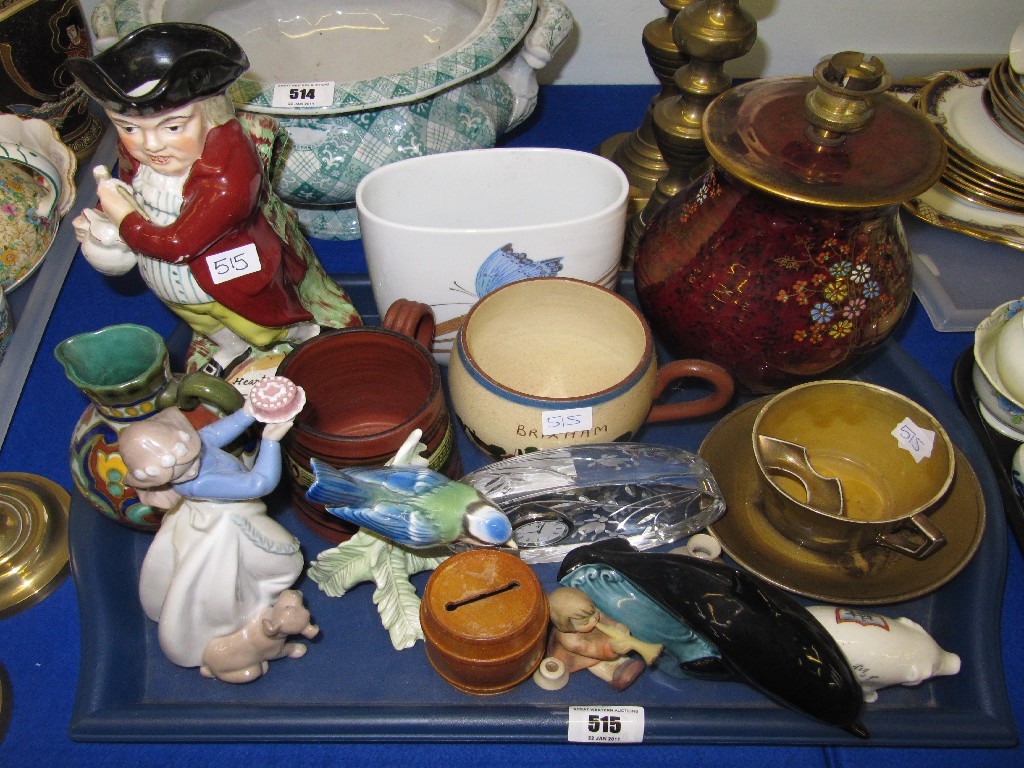 Appraisal: Tray lot of assorted ceramics and glass - Crown Devon