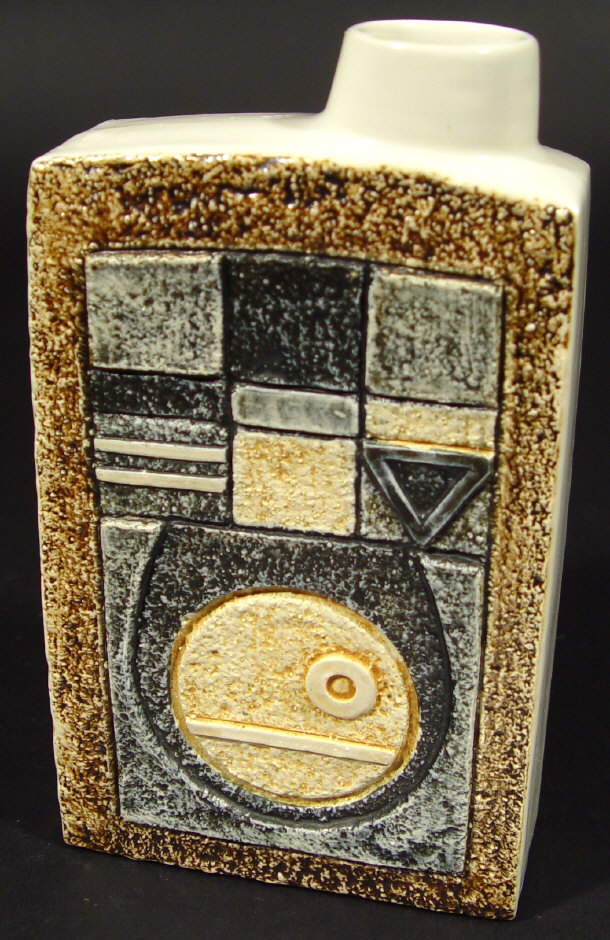 Appraisal: Troika pottery chimney vase incised and hand painted with abstract