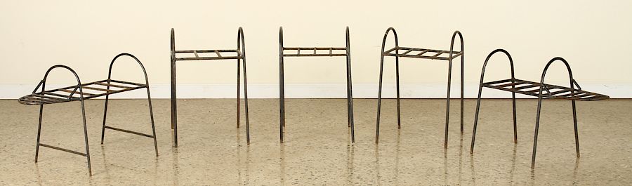 Appraisal: SET ITALIAN IRON OCCASIONAL TABLES A set of five Italian