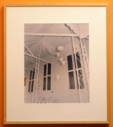 Appraisal: WILLIAM GREINER b WHITE BIRD MOBILE ON PORCH NEW ORLEANS