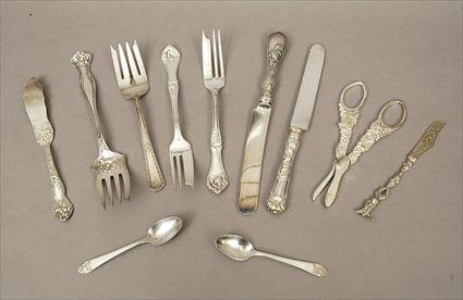 Appraisal: Assorted American Art Nouveau and Art Deco Silverplate Flatware Including