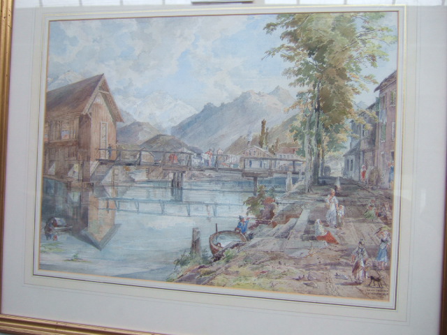 Appraisal: Louis Thisnon th century Unterseen watercolour signed inscribed and dated