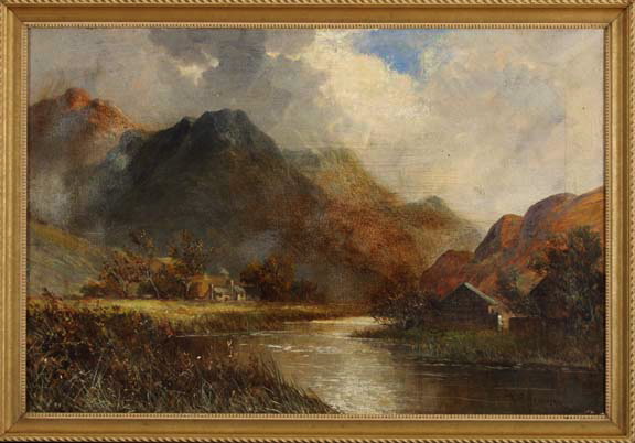 Appraisal: Frank E Jamieson British - View of a Mountain River