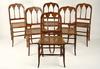 Appraisal: CHAIRS - Set of six mid th C burled walnut