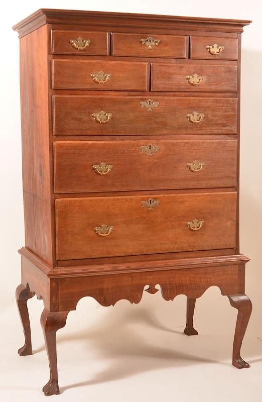 Appraisal: PA Chippendale Walnut Chest on Frame Pennsylvania Chippendale Walnut Chest