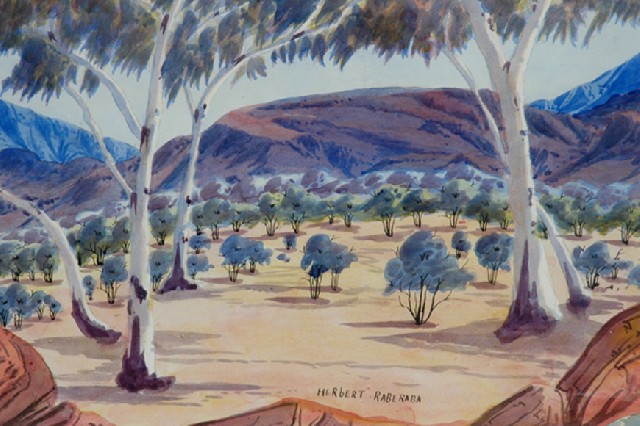 Appraisal: Herbert Raberaba - Central Desert watercolour over pencil on paper