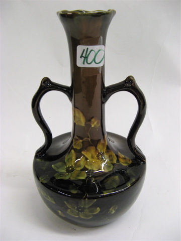 Appraisal: AMERICAN ART POTTERY VASE attributed to Weller decorated with flower